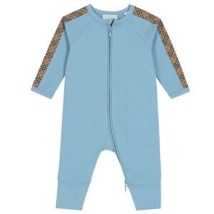 Baby Boys Blue & Beige Romper